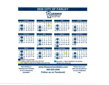 Linked image to Kluesner Sanitation 2026 Schedule